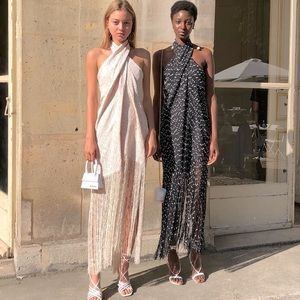Jacquemus La Robe Cortese Halterneck Bouclé Dress
